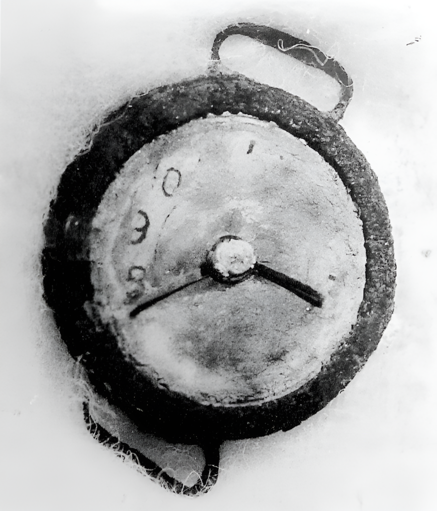 A clock stopped at 0815 – August 6 1945 – Hiroshima